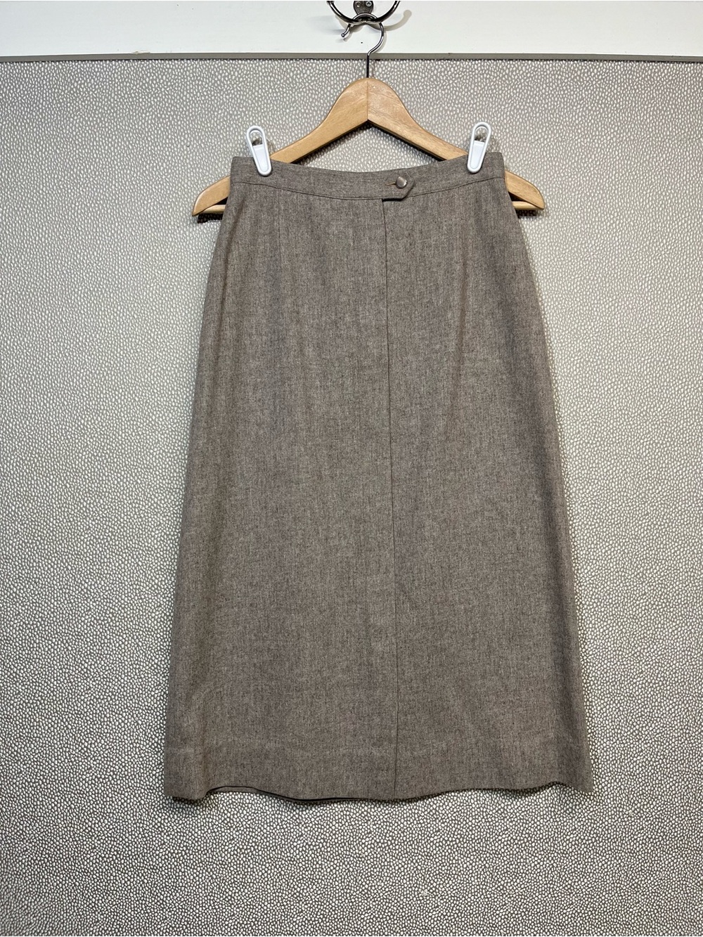 12 Pendleton Vintage Taupe Wool Midi Skirt
